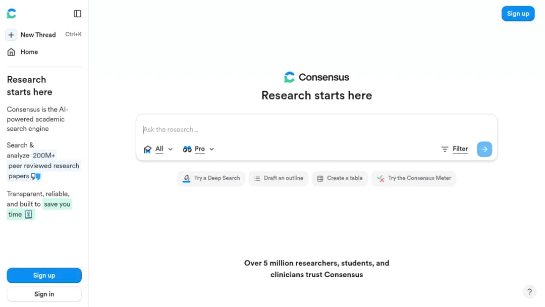 Consensus screenshot