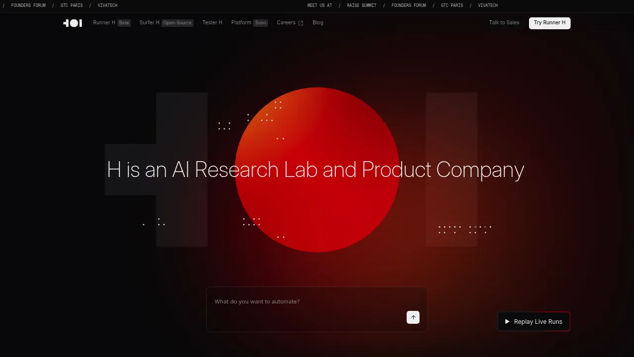 H Company screenshot