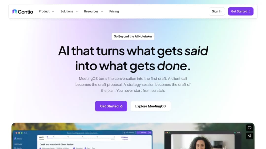 Contio screenshot