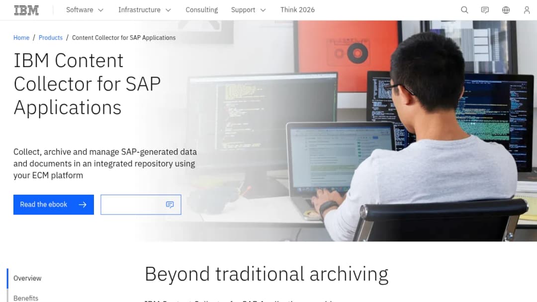 IBM Content Collector for SAP Applications screenshot