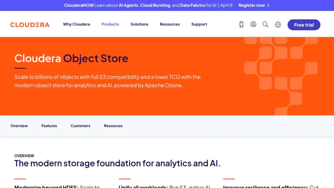 Cloudera Object Store screenshot