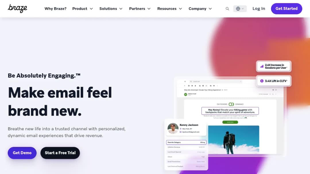 Braze Email screenshot