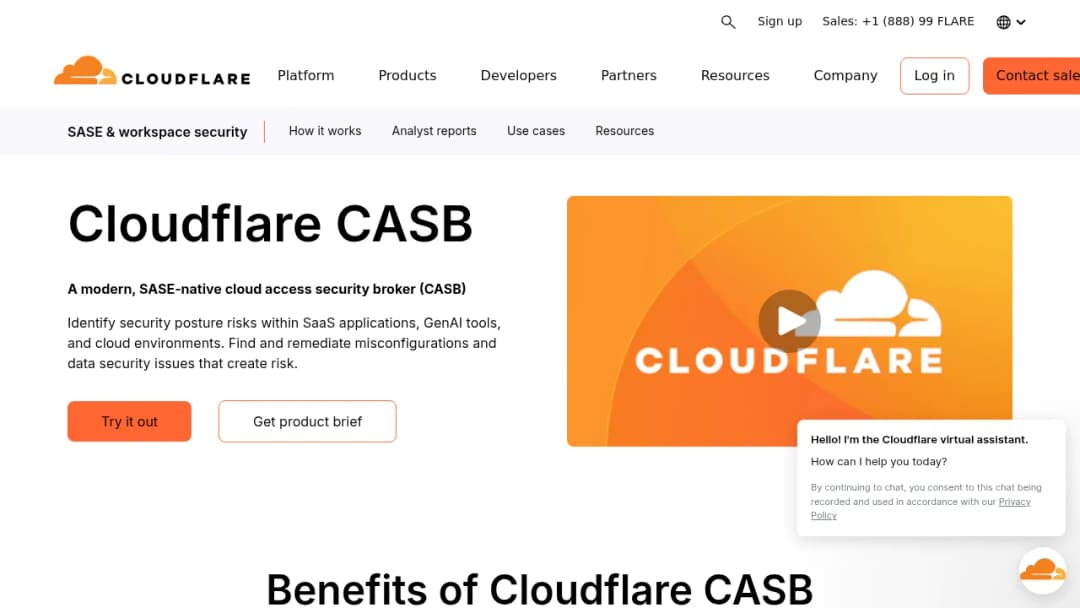 Cloudflare CASB screenshot