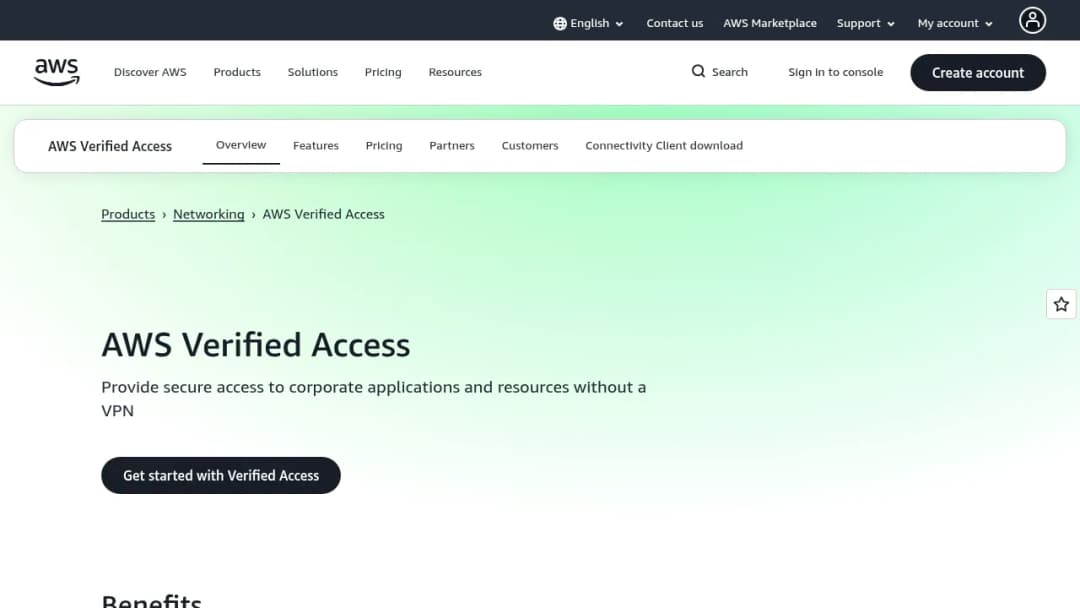 AWS Verified Access screenshot