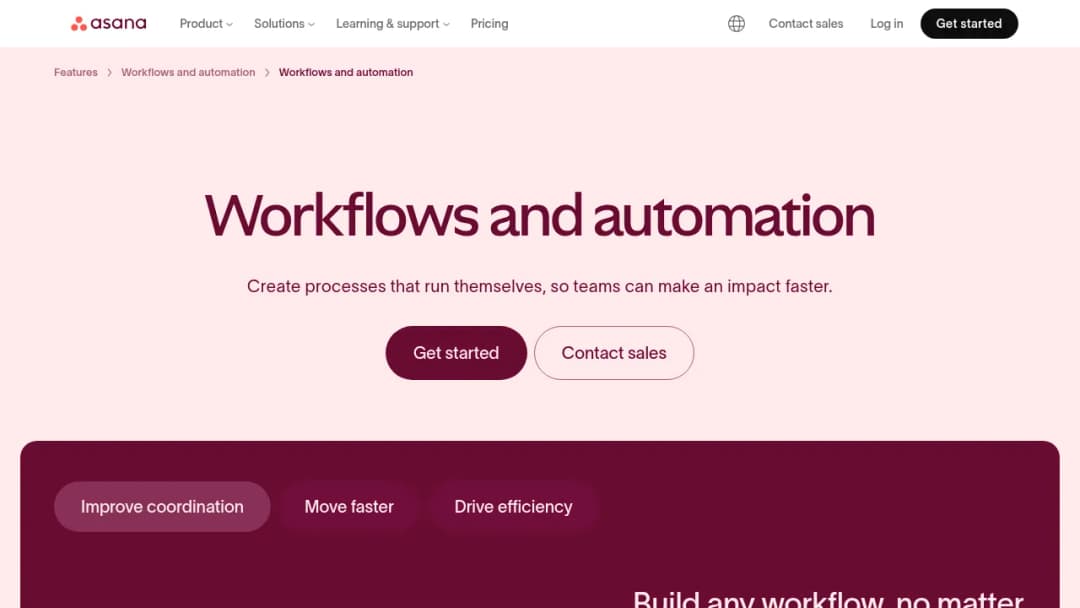 Asana Workflow Builder screenshot