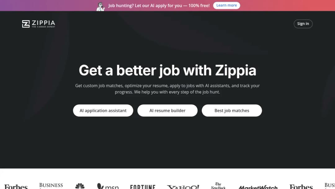 Zippia screenshot
