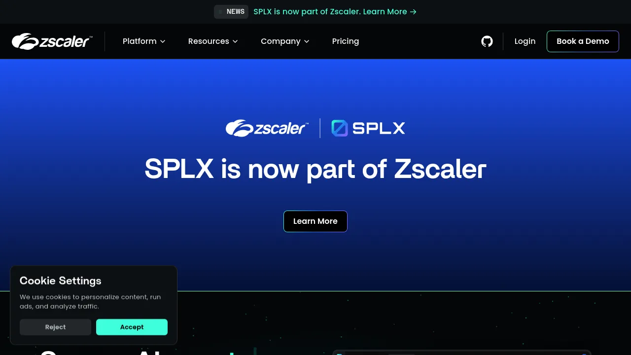SPLX, a Zscaler Company screenshot