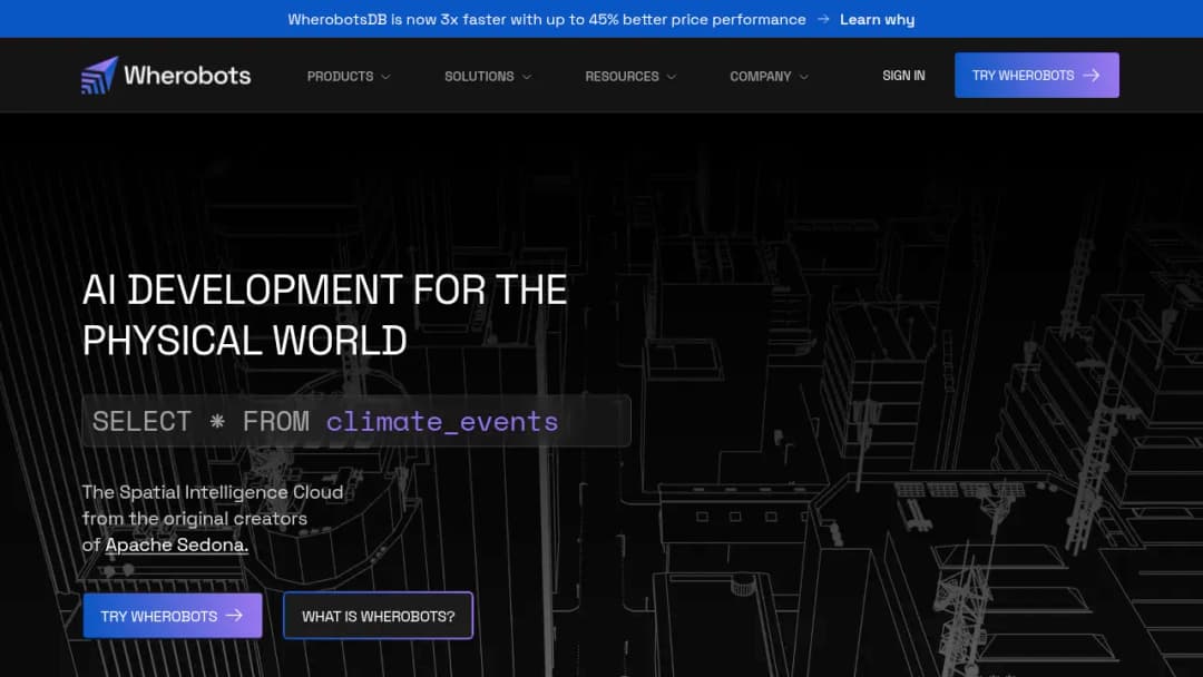Wherobots screenshot
