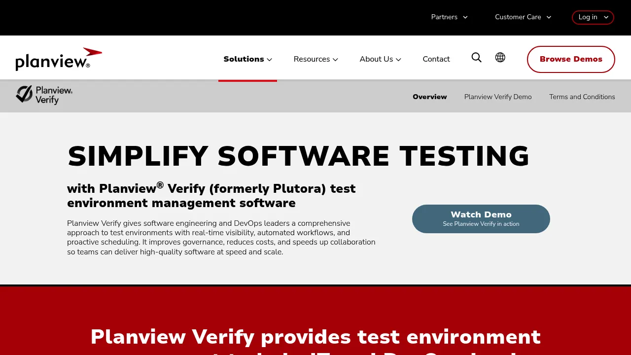 Planview® Verify screenshot