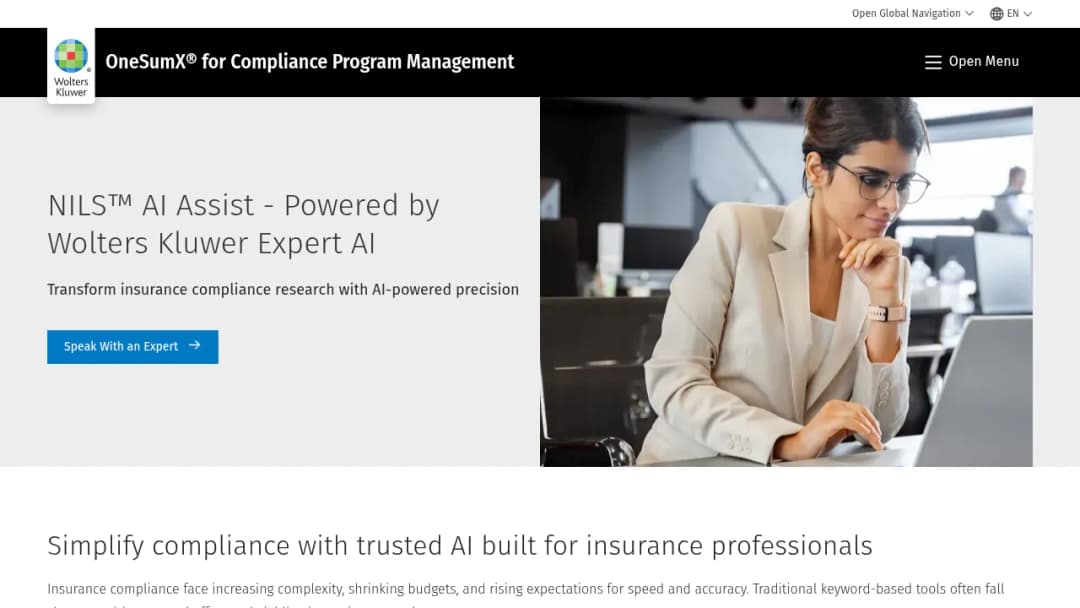 Wolters Kluwer NILS™ AI Assist screenshot