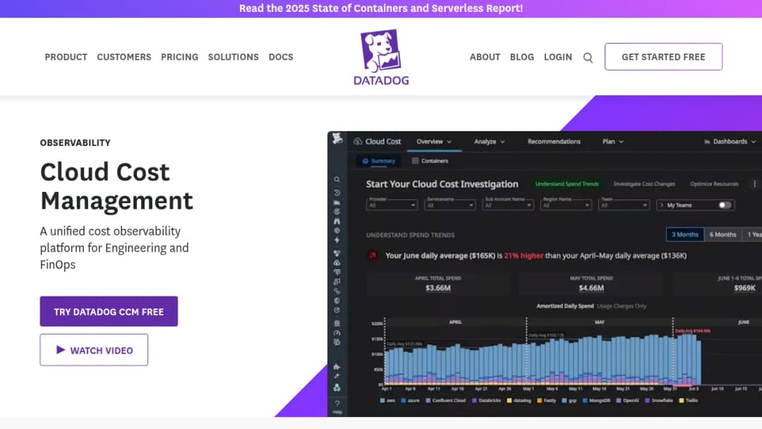 Datadog Cloud Cost Management screenshot