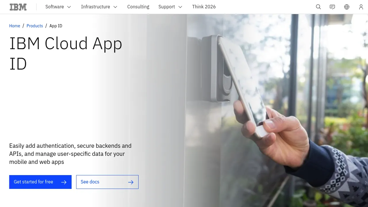 IBM App Id screenshot