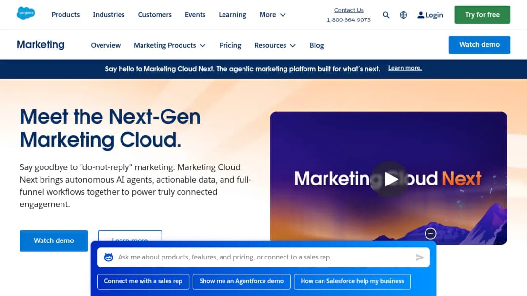 Salesforce Marketing Cloud screenshot