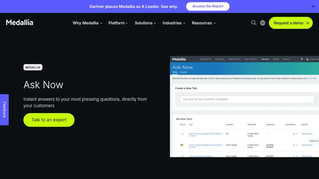 Medallia Ask Now screenshot