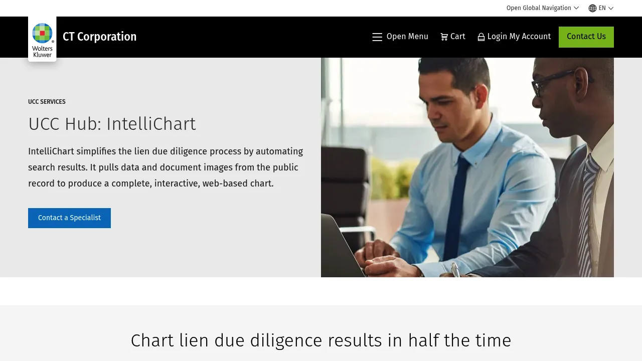 Wolters Kluwer UCC Hub IntelliChart: File & Search for UCC Liens screenshot