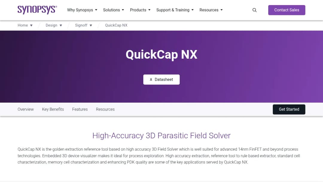 Synopsys QuickCap NX screenshot