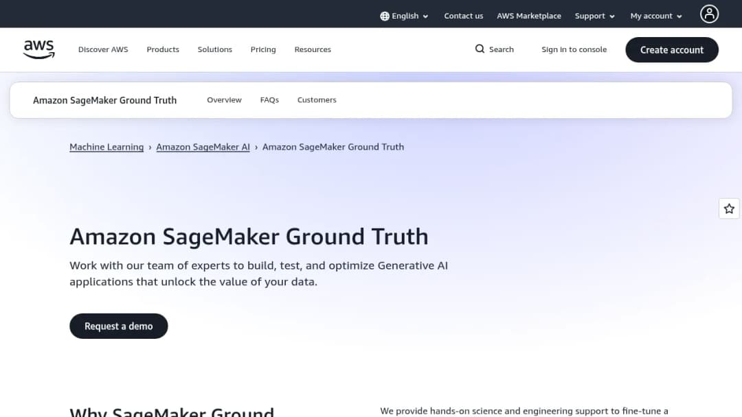 Amazon SageMaker Ground Truth screenshot