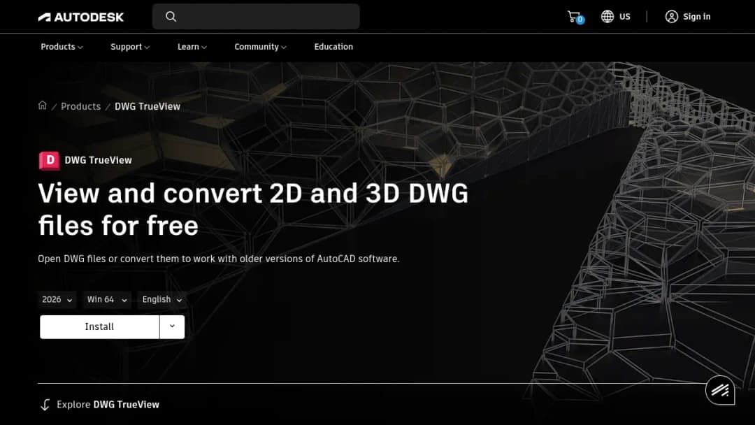 Autodesk DWG TrueView screenshot