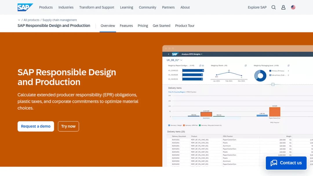 SAP Responsible Design and Production screenshot