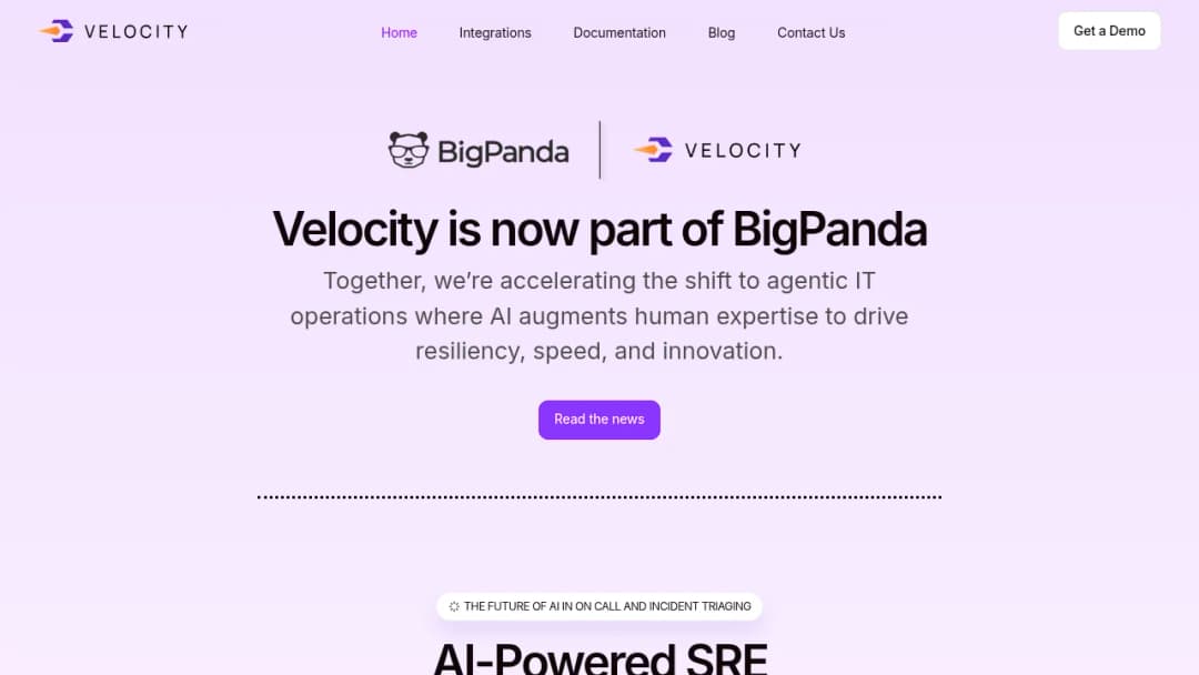 Velocity screenshot