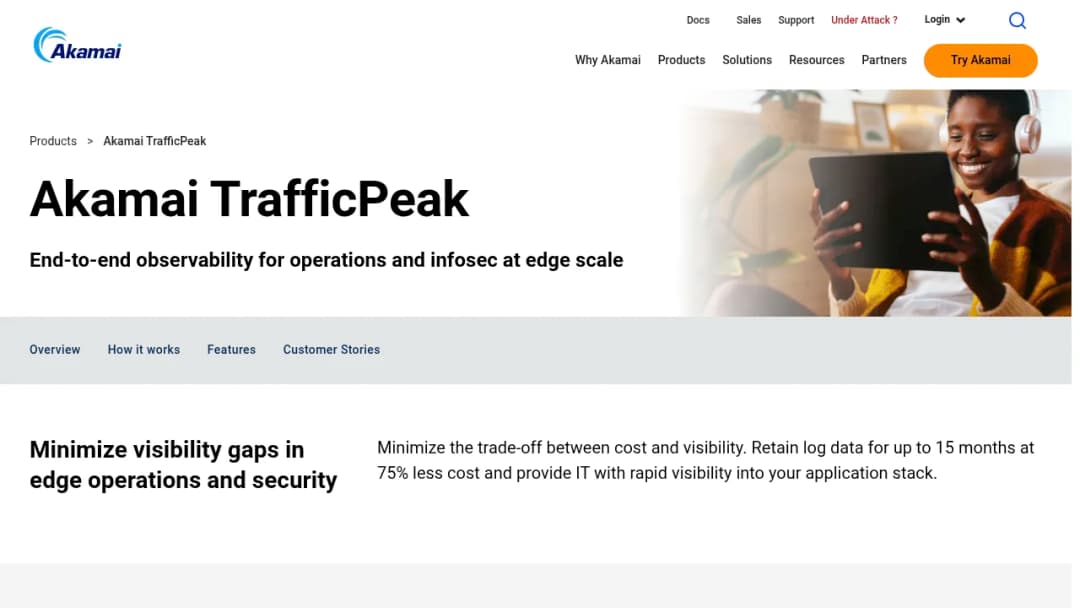 Akamai TrafficPeak screenshot