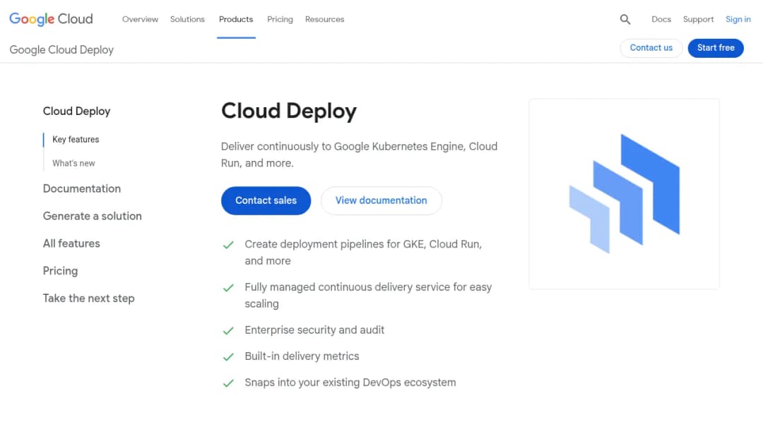 Google Cloud Deploy screenshot
