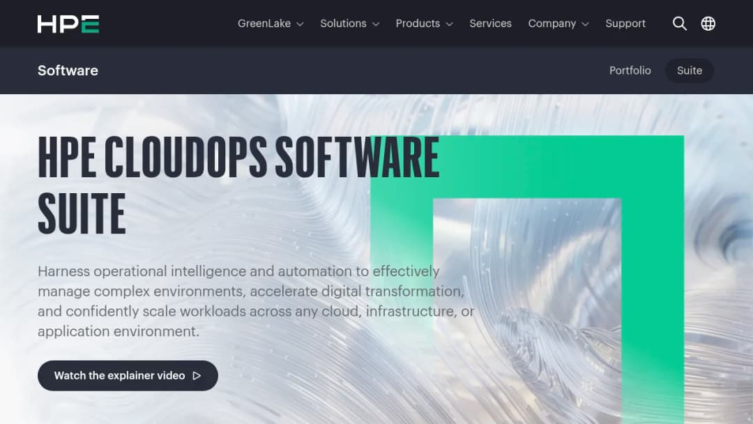 HPE CloudOps Softwaresuite screenshot