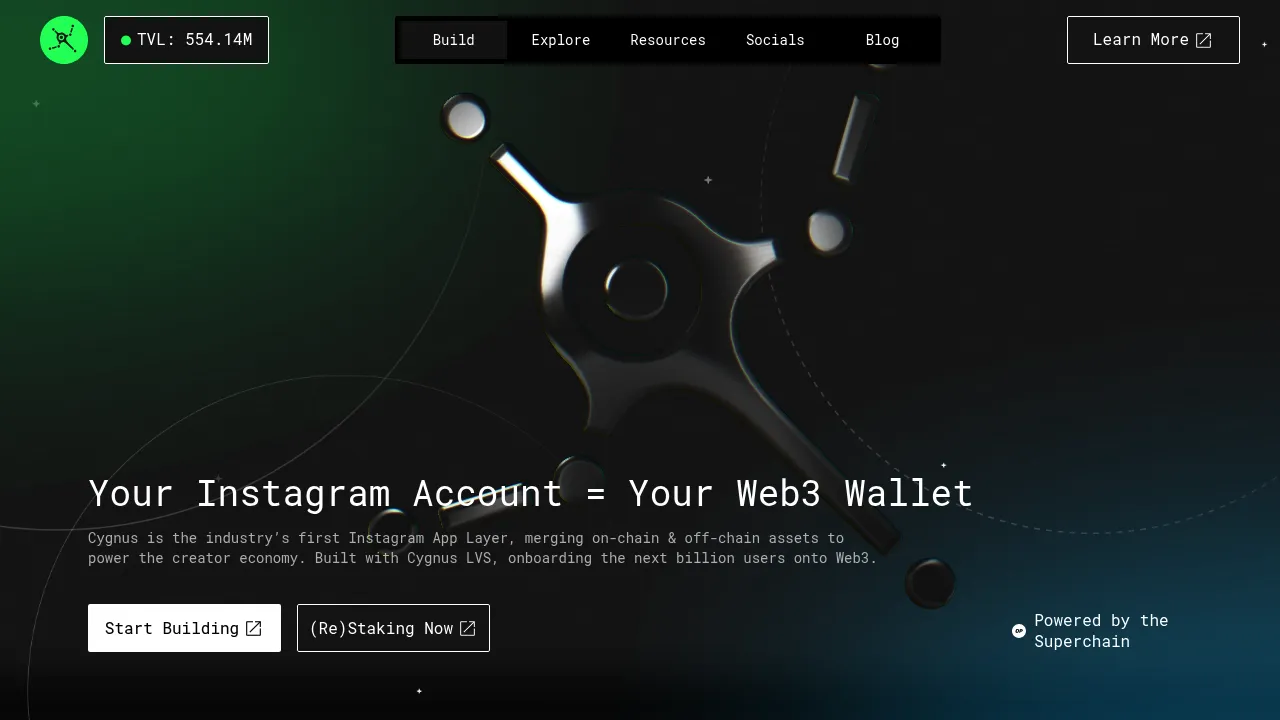 Cygnus Finance screenshot