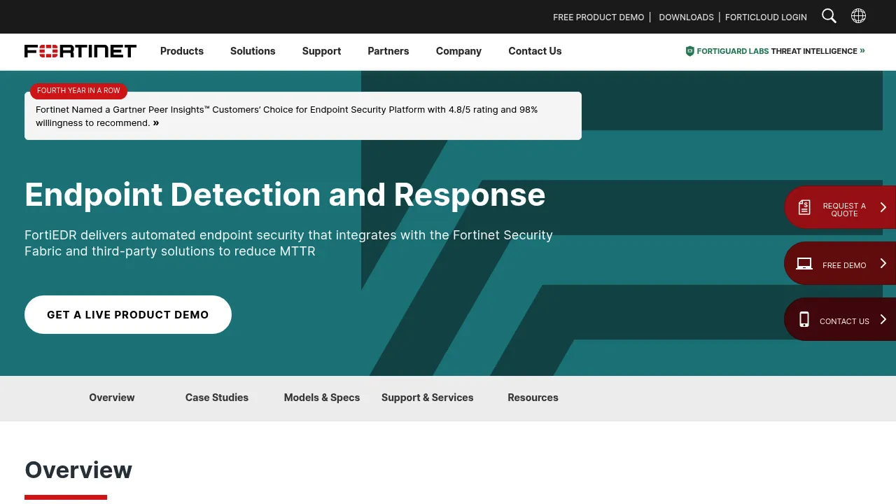 Fortinet EDR screenshot