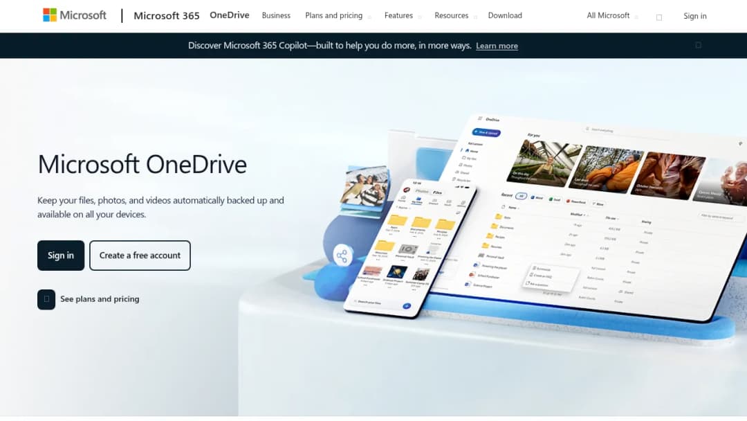 Microsoft OneDrive screenshot