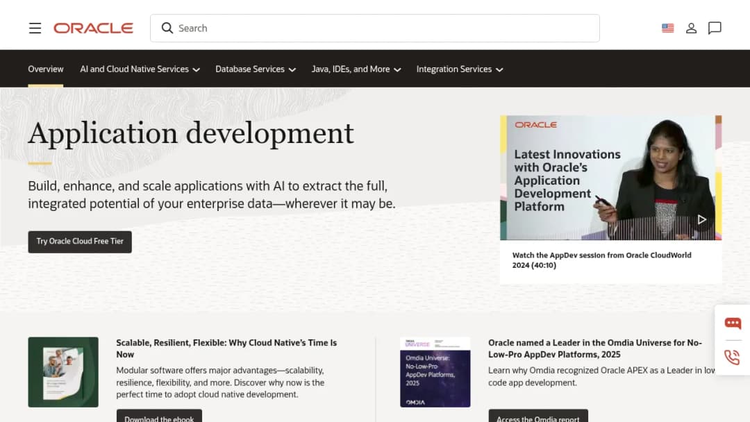 Oracle Application Development screenshot