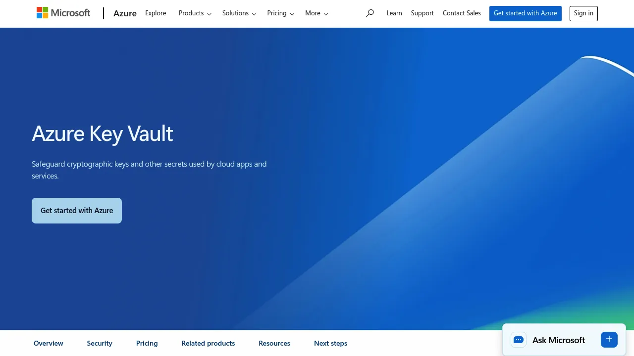 Key Vault screenshot