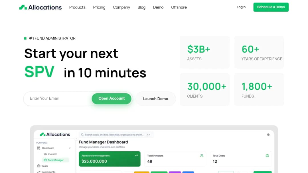 Allocations screenshot