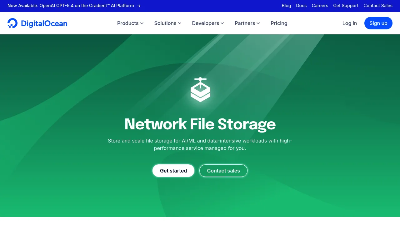 DigitalOcean Network File Storage screenshot