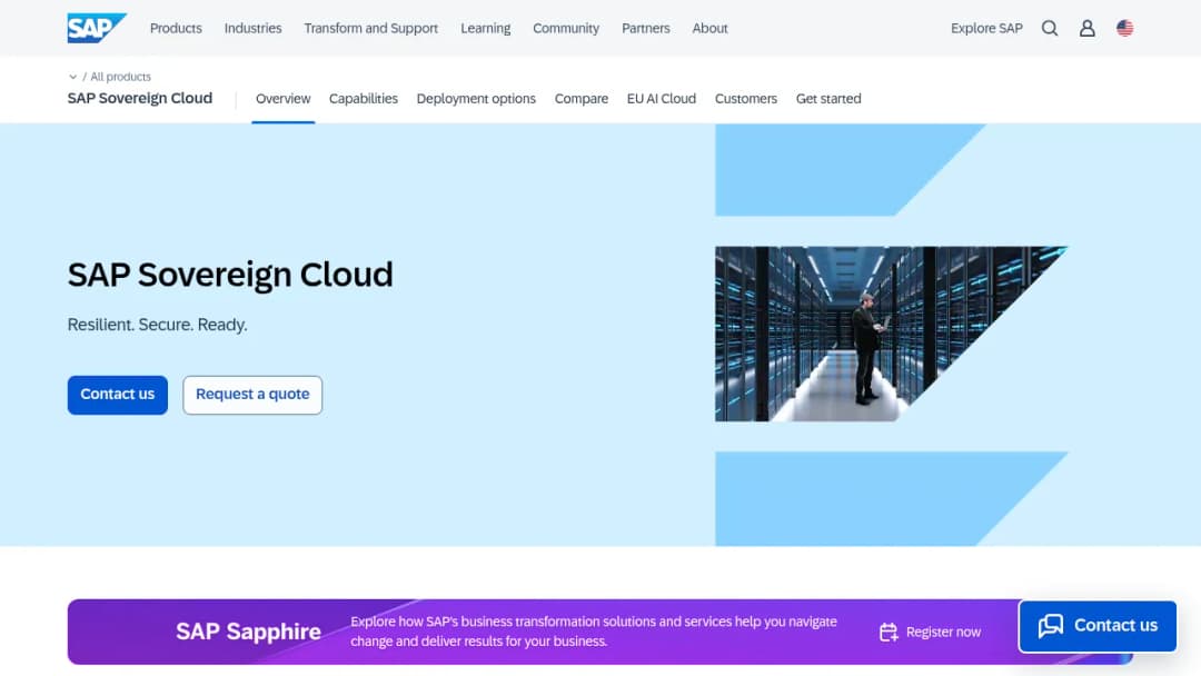 SAP Sovereign Cloud screenshot
