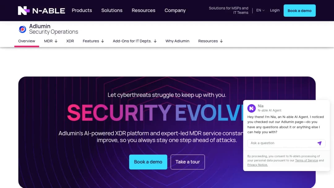 N-able Security Operations screenshot