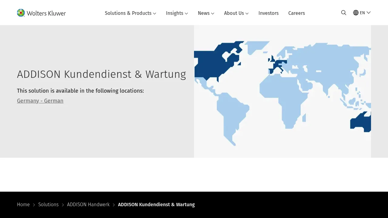 Wolters Kluwer ADDISON Kundendienst & Wartung screenshot