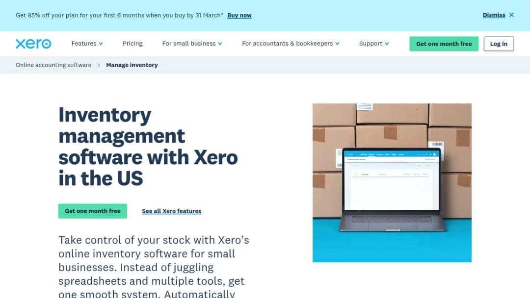 Xero Inventory management screenshot