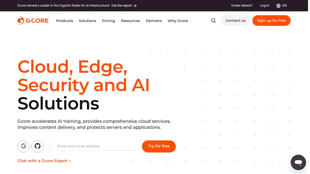 Gcore screenshot