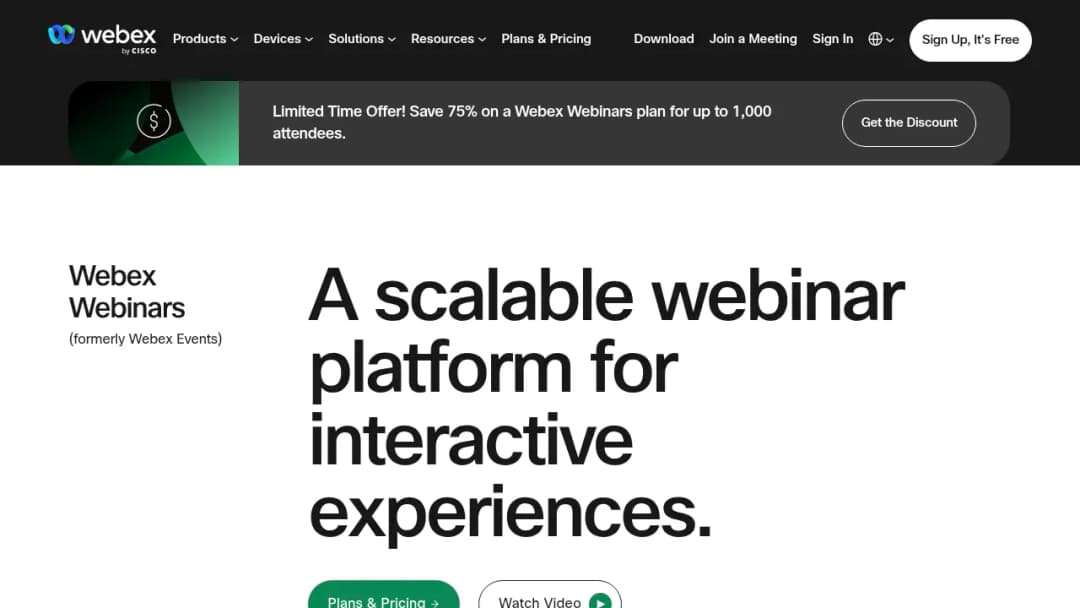 Cisco Webex Training screenshot