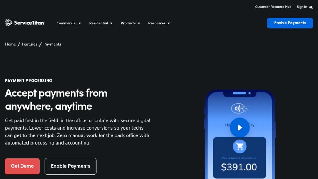 ServiceTitan Payments screenshot