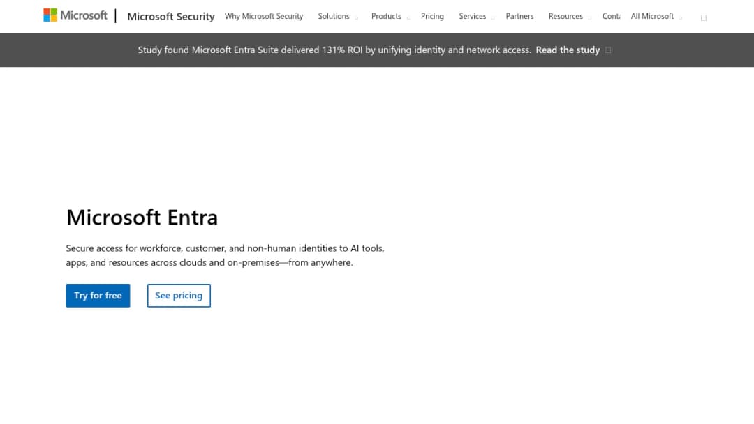 Microsoft Entra screenshot