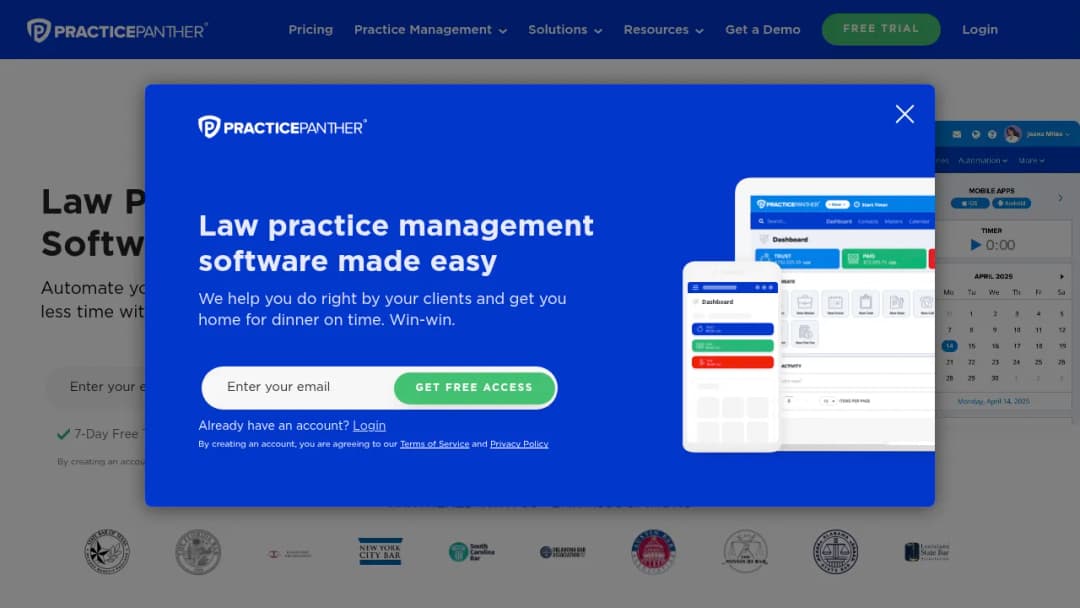 PracticePanther screenshot