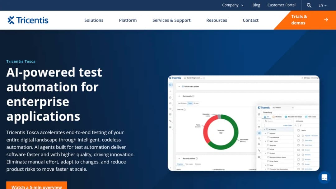 Tricentis Tosca screenshot