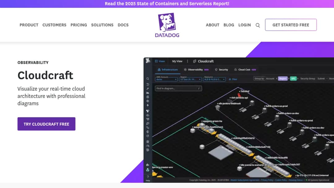 Datadog Cloudcraft screenshot