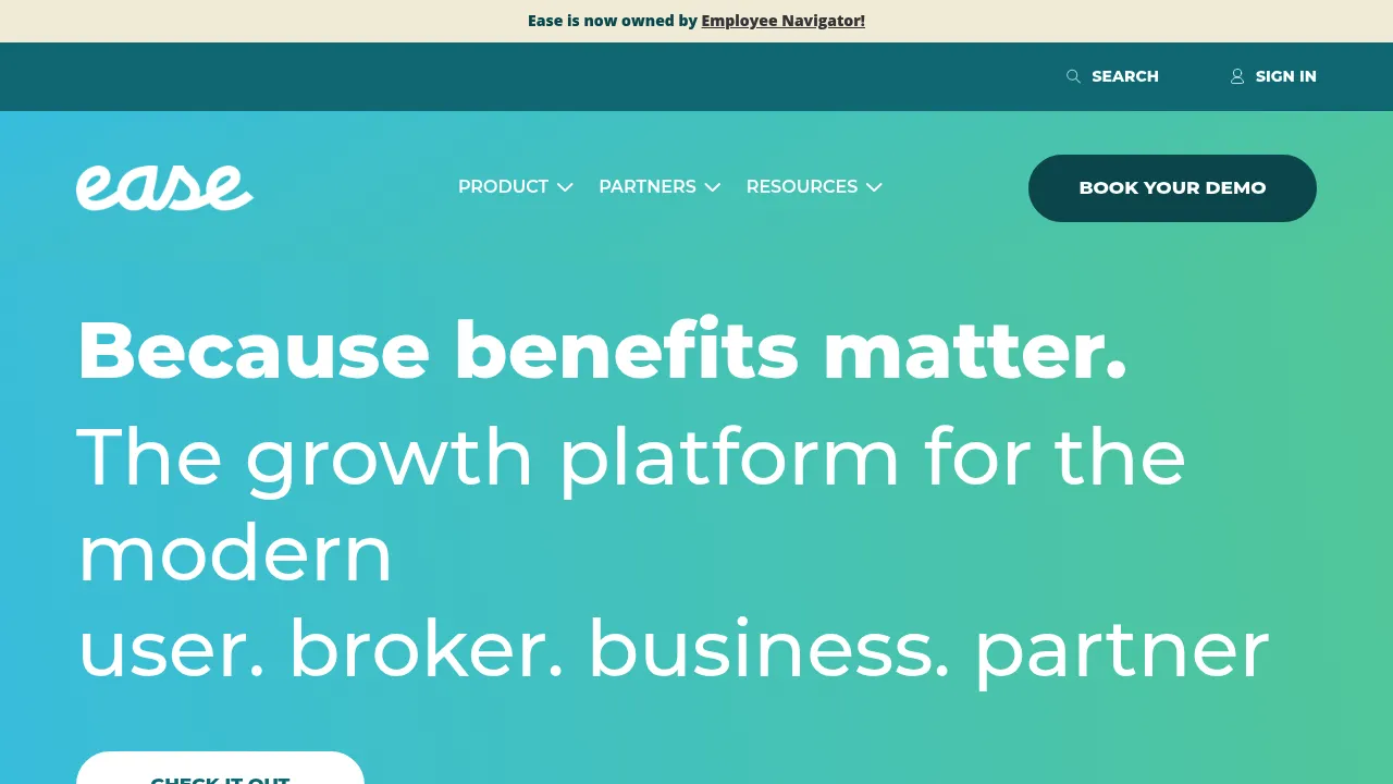 Ease screenshot