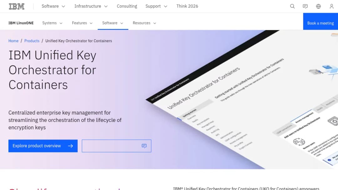 IBM Unified Key Orchestrator for Containers screenshot