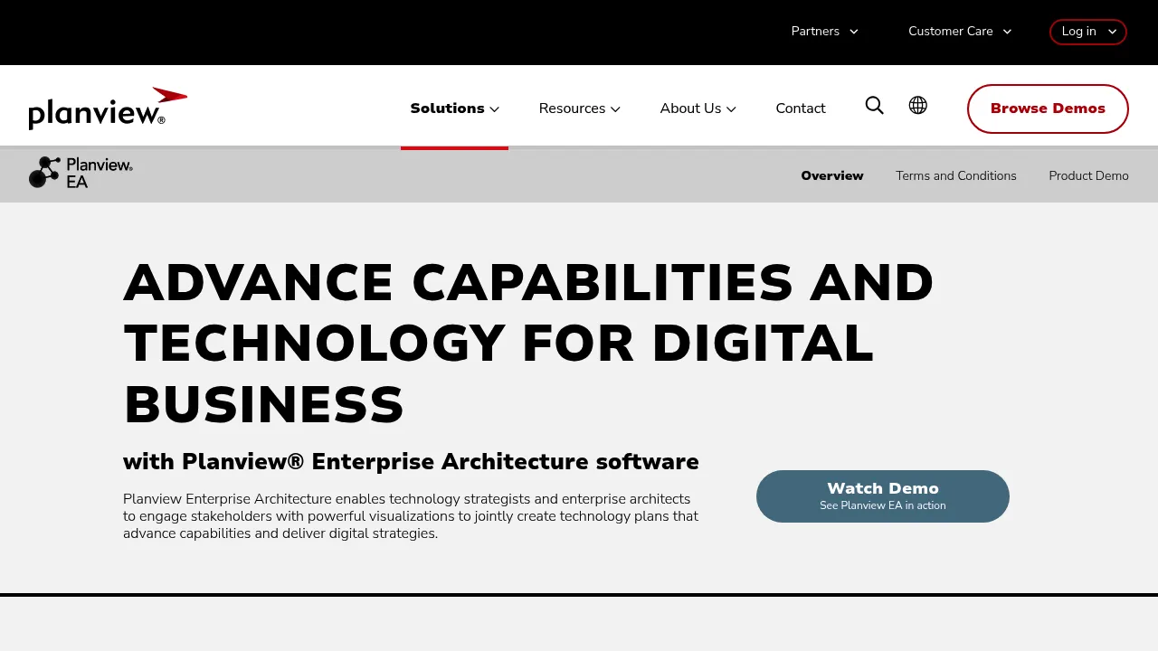 Planview® Enterprise Architecture screenshot