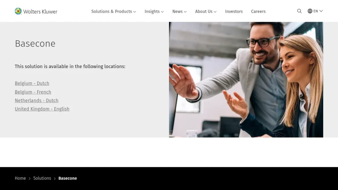 Wolters Kluwer Basecone screenshot