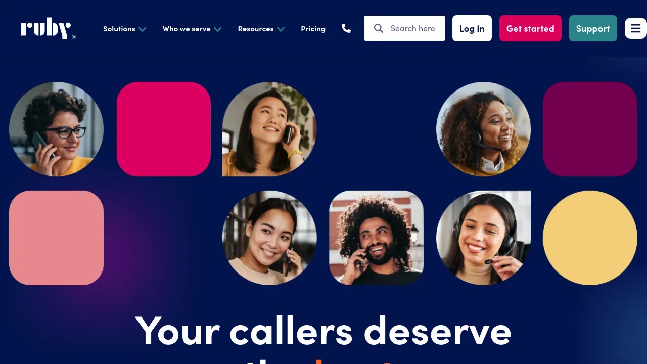 Ruby Receptionists screenshot